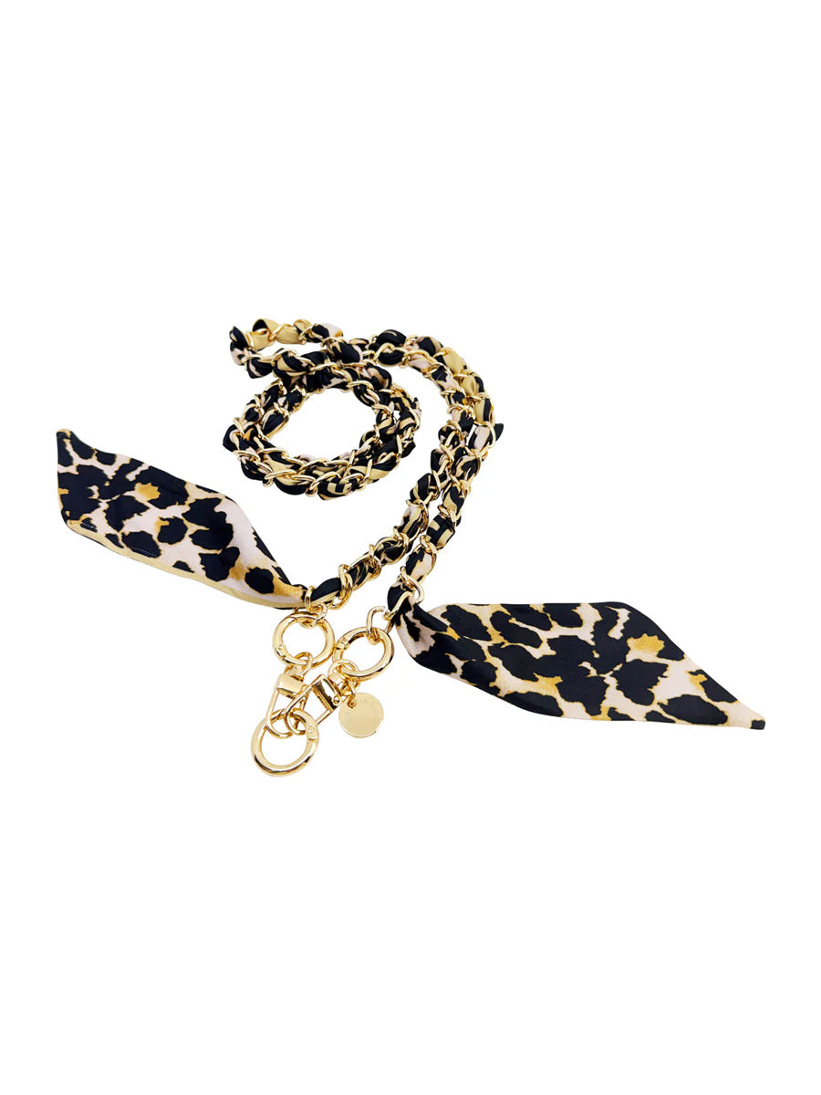 LEE scarf strap leo brown