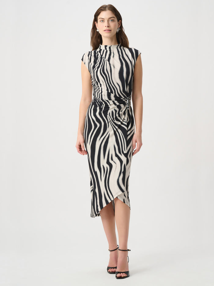 Animal print wrap dress