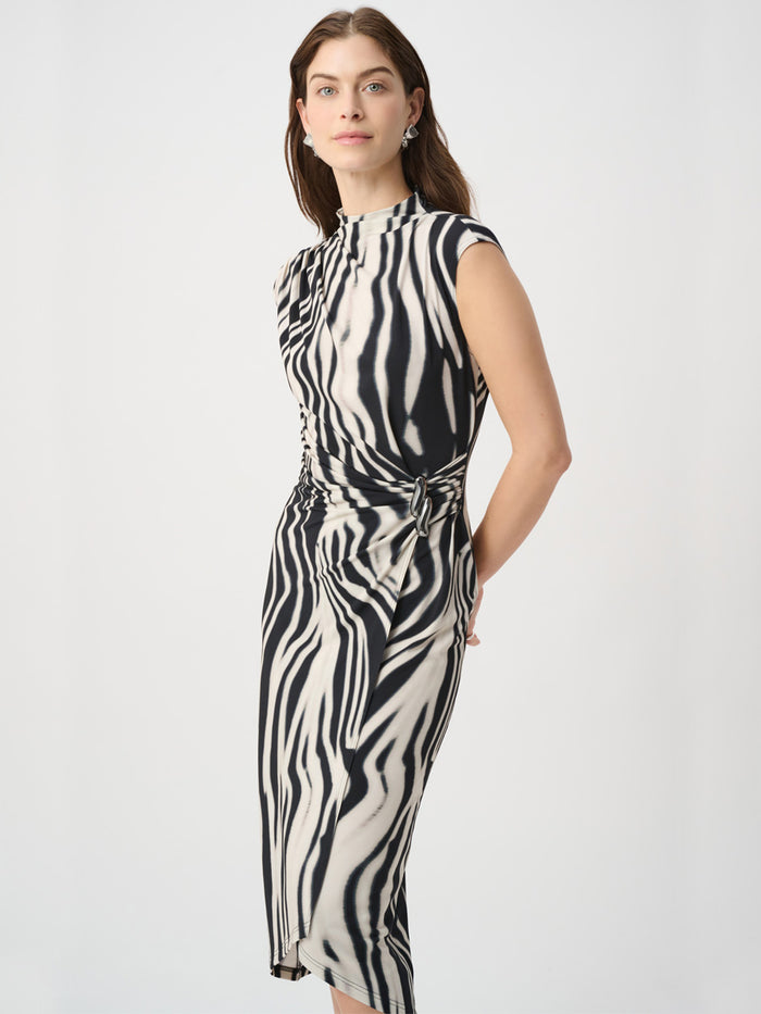 Animal print wrap dress