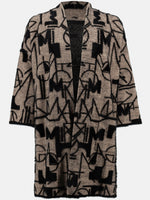 Joseph Ribkoff Bell Sleeve Cardigan Oatmeal Black