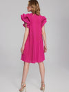 Joseph Ribkoff Dress with flower detail Shocking Pink