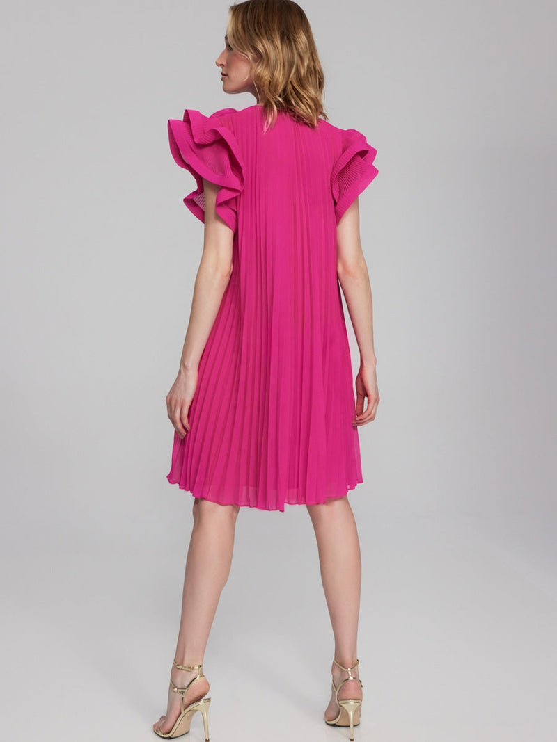 Joseph Ribkoff Dress with flower detail Shocking Pink