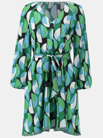 Joseph Ribkoff Geometric print satin dress