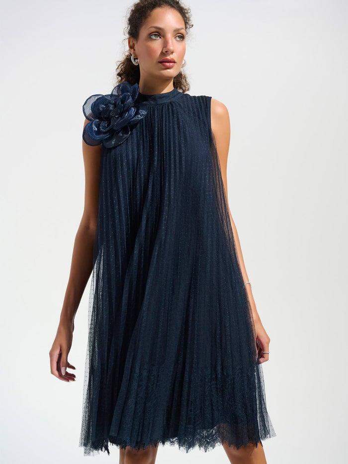 Joseph Ribkoff Tyllimekko Kukkakoristeella Tummansininen