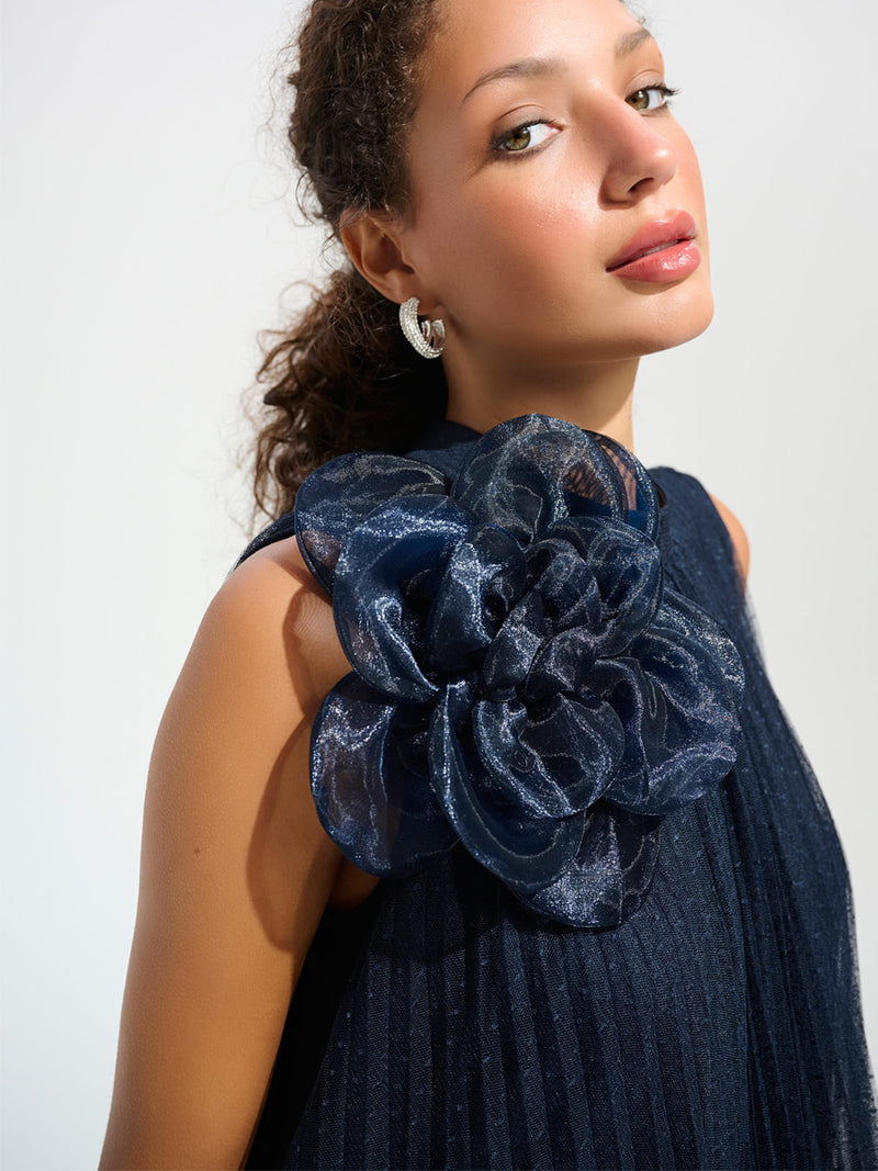 Joseph Ribkoff Tyllimekko Kukkakoristeella Tummansininen