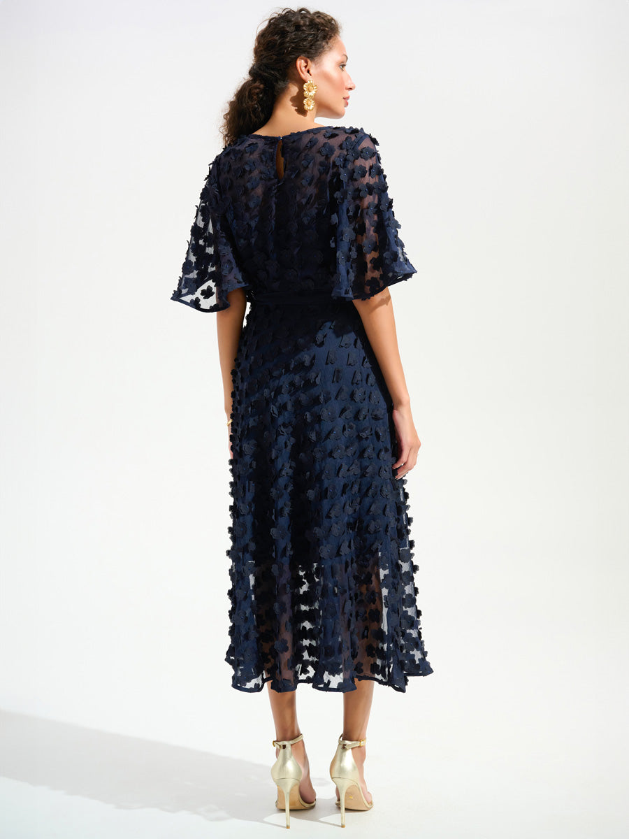 Joseph Ribkoff Kukallinen Pitkä Juhlamekko Tummansininen