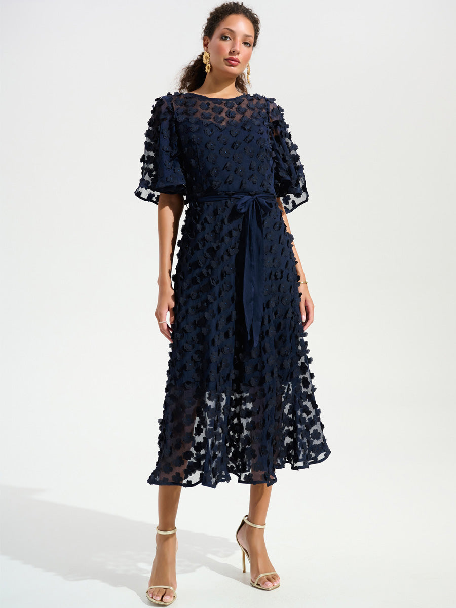 Joseph Ribkoff Kukallinen Pitkä Juhlamekko Tummansininen