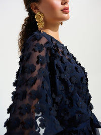 Joseph Ribkoff Kukallinen Pitkä Juhlamekko Tummansininen