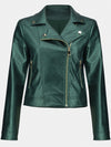 Joseph Ribkoff Metallic Biker Jacket Emerald