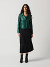 Joseph Ribkoff Metallic Biker Jacket Emerald