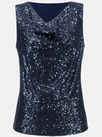 Joseph Ribkoff Sleeveless sequin top Midnight blue