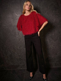 Joseph Ribkoff Leveälahkeiset Glitterfarkut Musta