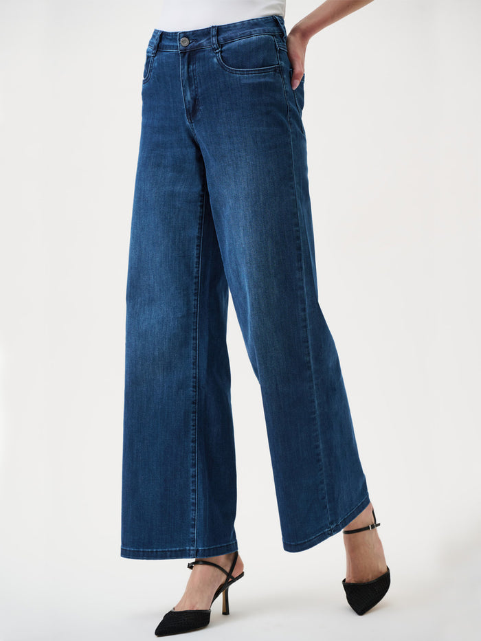 Joseph Ribkoff Leveälahkeiset Farkut Sininen