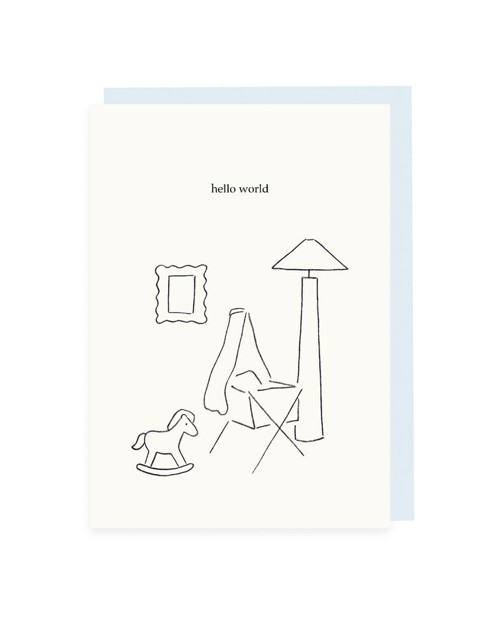 Folding card 'hello world'
