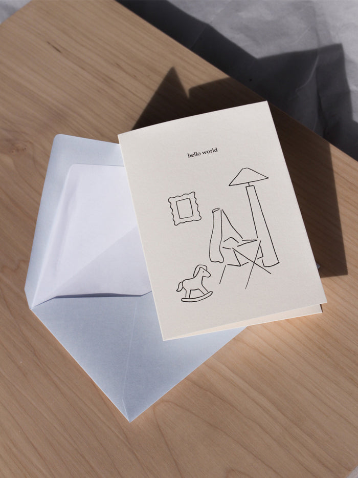 Folding card 'hello world'