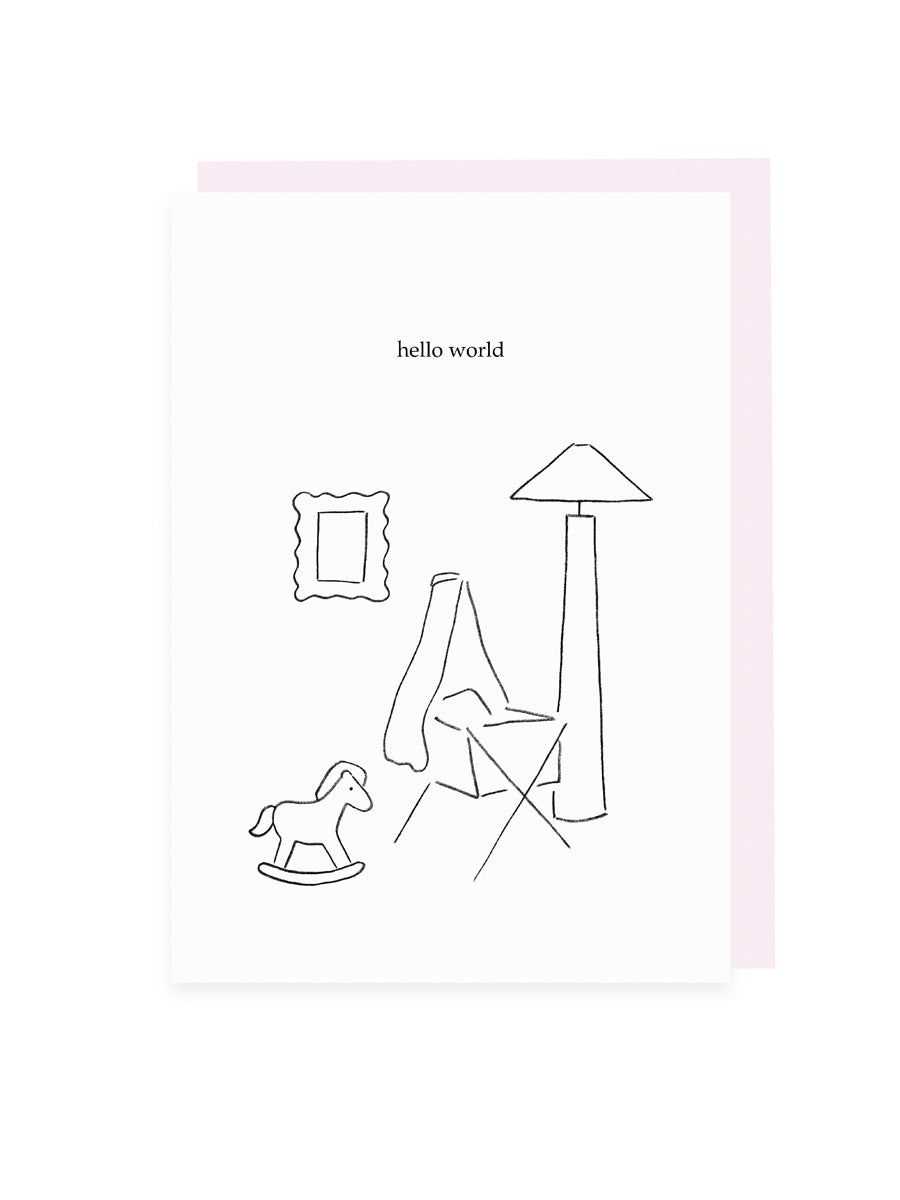 Folding card 'hello world'