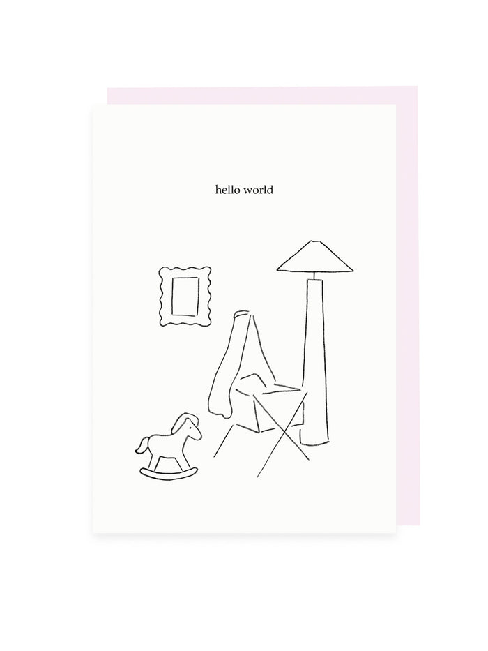 Folding card 'hello world'