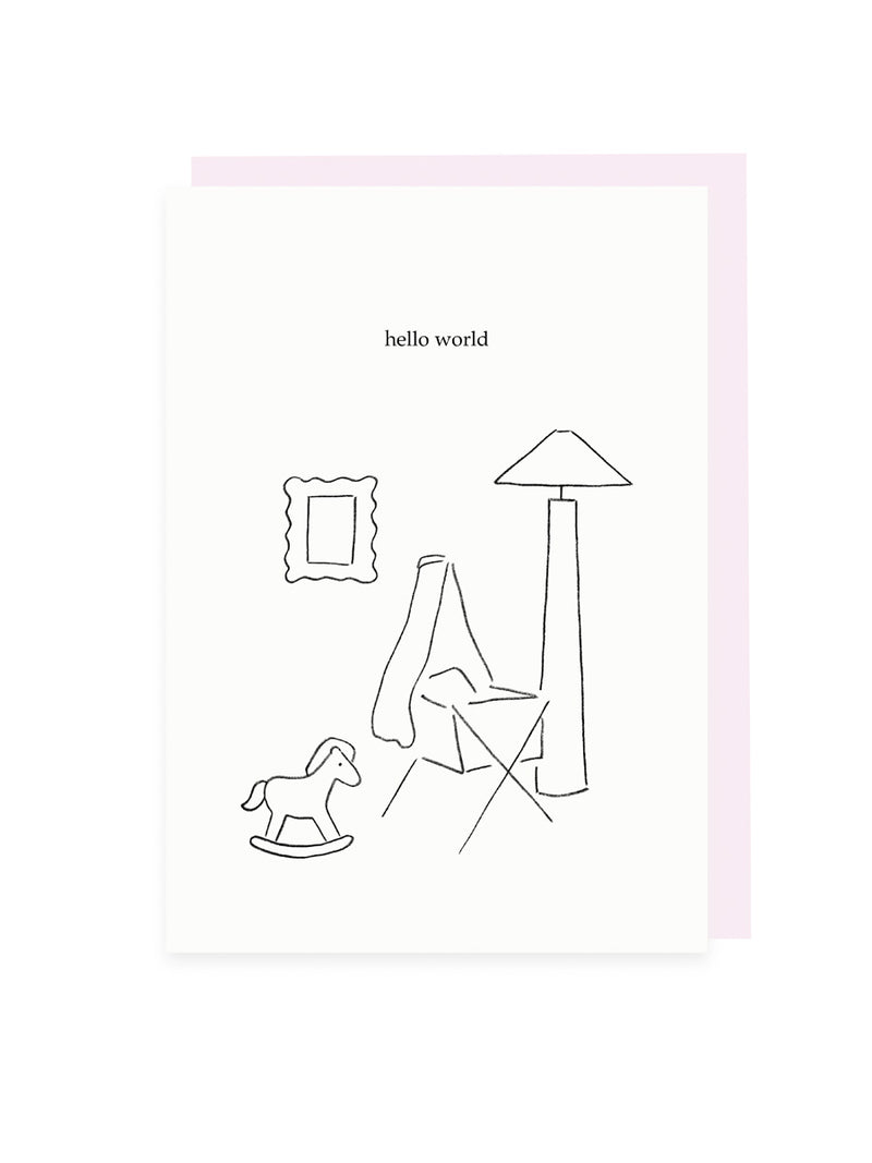 Folding card 'hello world'