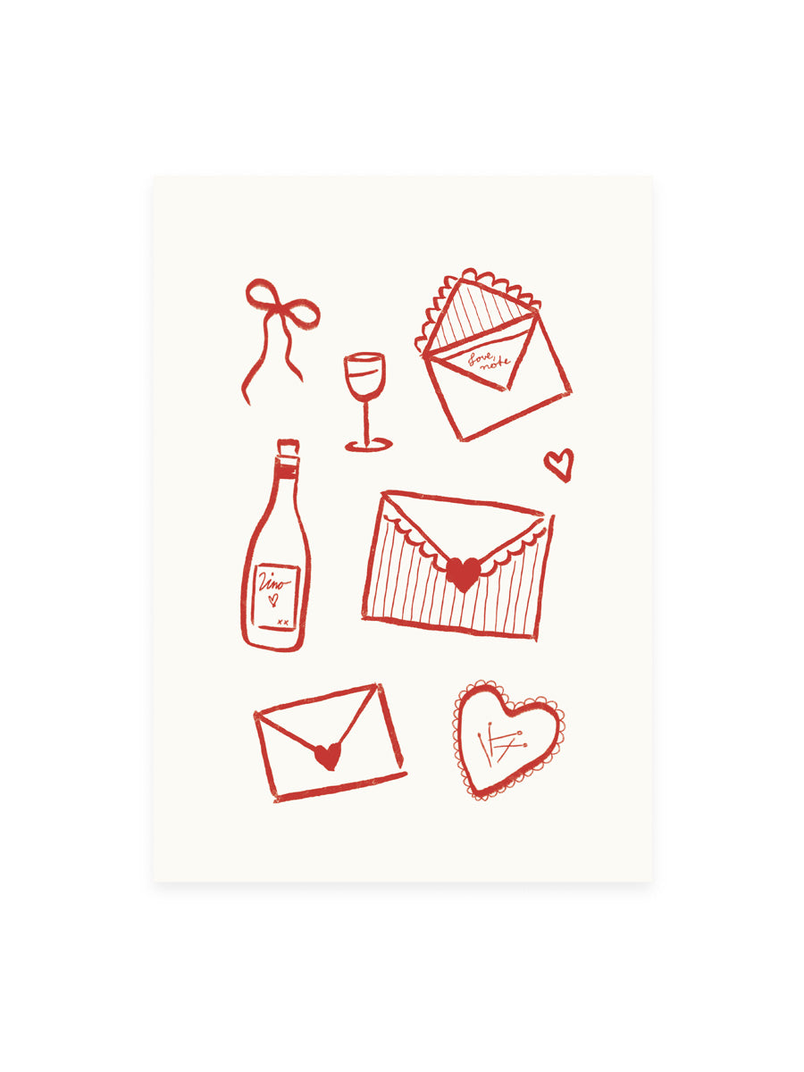 Postcard love letters