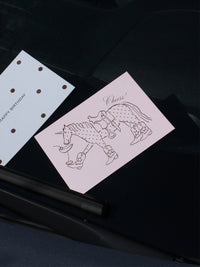 Postcard unicorn polka dots