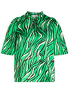 Green Animal Print Top Paidat