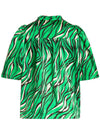 Green Animal Print Top Paidat