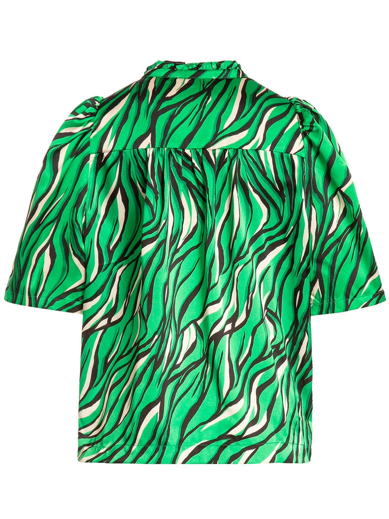 Green Animal Print Top Paidat