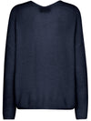 Mos Mosh Thora V-Neck Knit Salute Navy