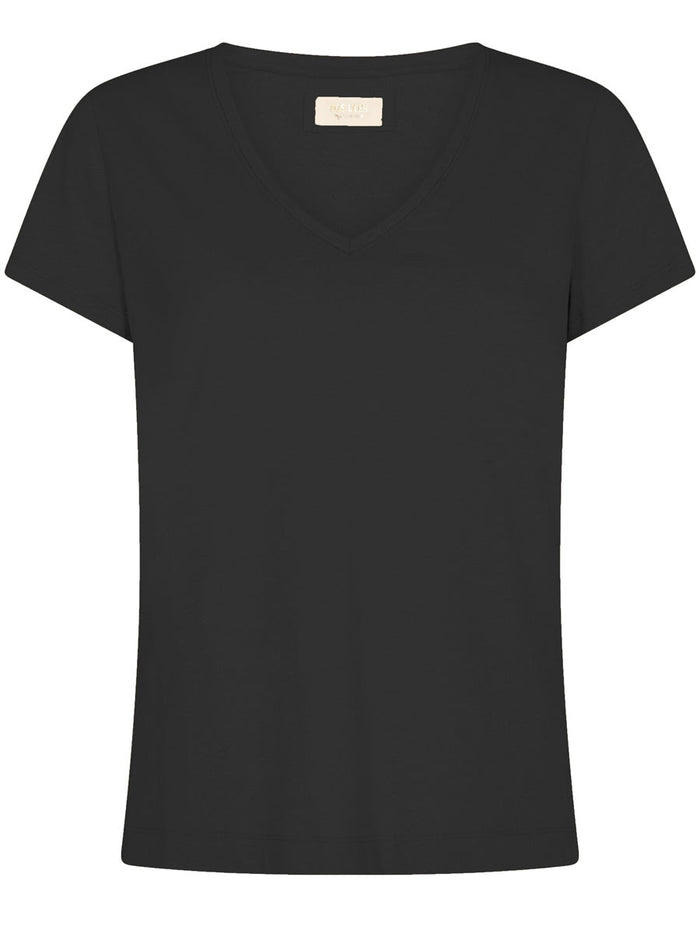 Mos Mosh Arden Organic V-SS Tee Black