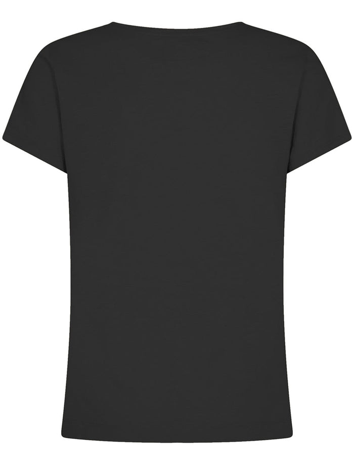 Mos Mosh Arden Organic V-SS Tee Black