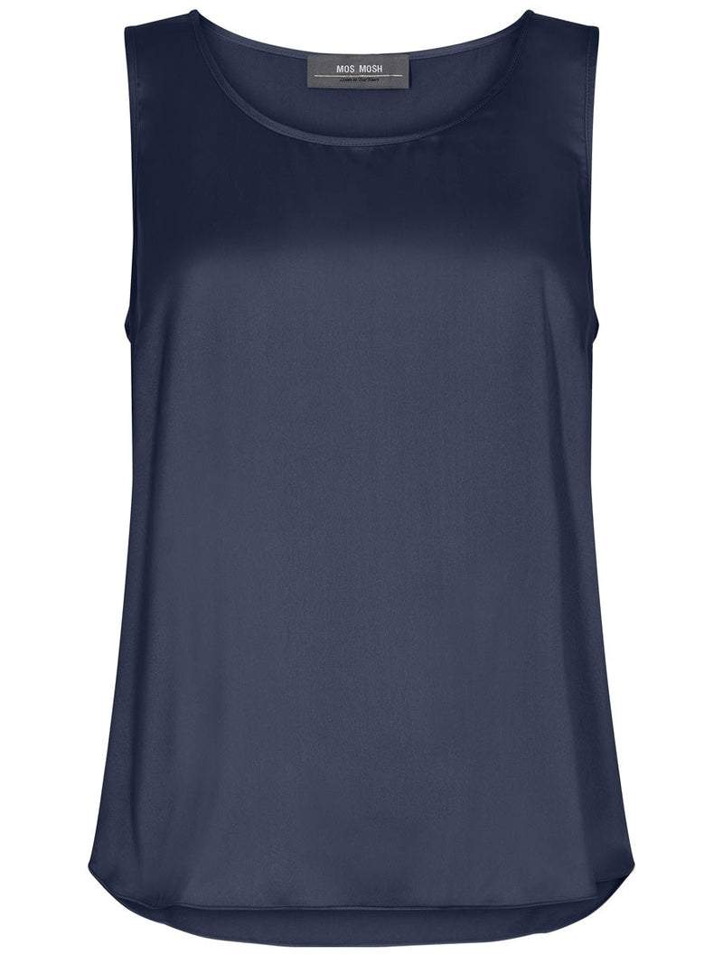 Mos Mosh Astrid Silk Tank Top Pageant Blue