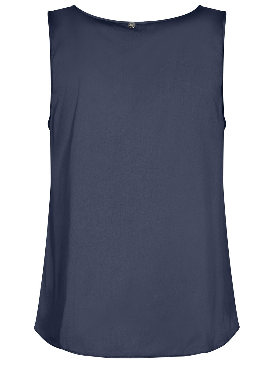 Mos Mosh Astrid Silk Tank Top Pageant Blue