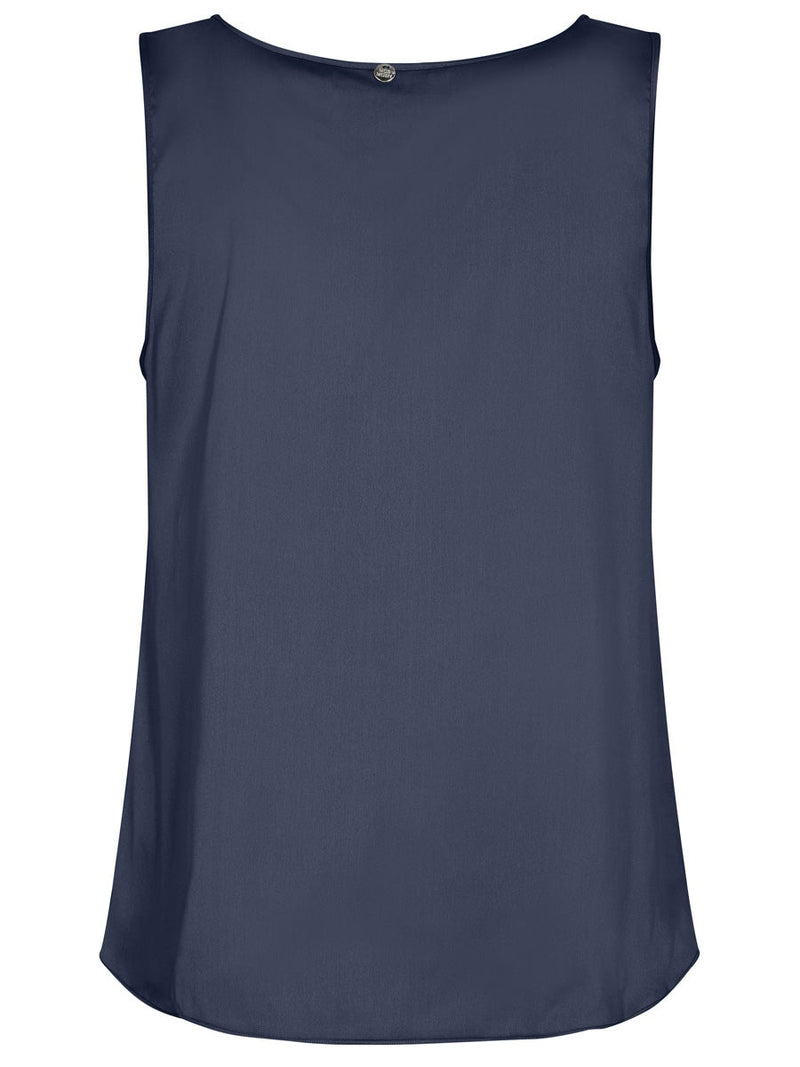 Mos Mosh Astrid Silk Tank Top Pageant Blue