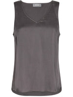 Mos Mosh Astrid V-Neck SIlk Tank Top Pavement