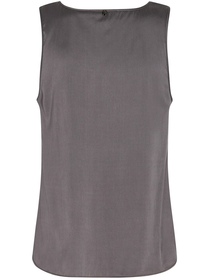 Mos Mosh Astrid V-Neck SIlk Tank Top Pavement