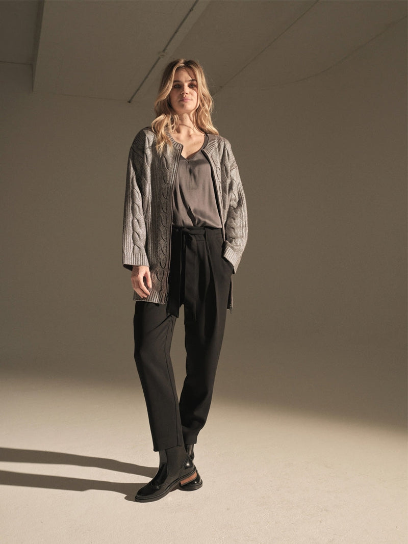 Mos Mosh Astrid V-Neck SIlk Tank Top Pavement