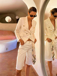 Mos Mosh Belize Ramie Bleiseri Luonnonvalkoinen