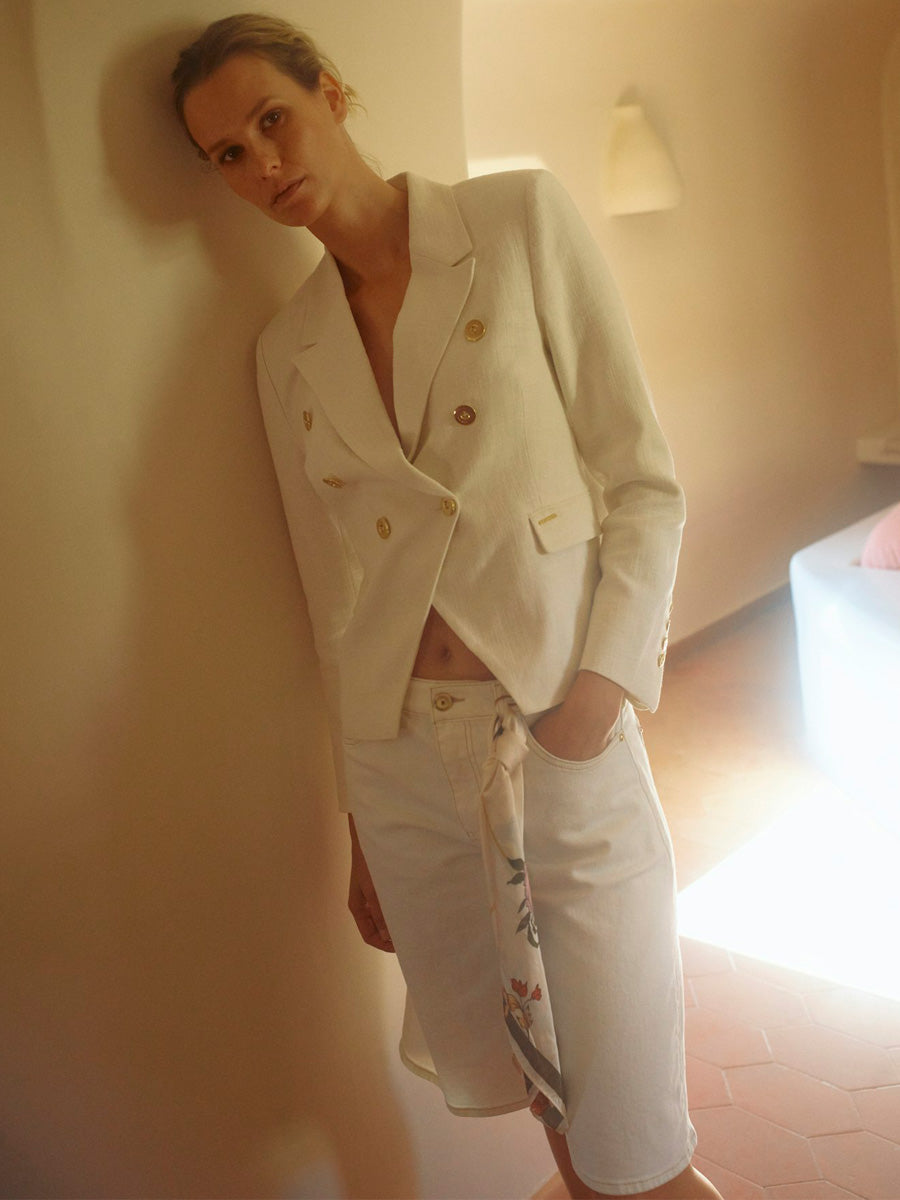 Mos Mosh Belize Ramie Bleiseri Luonnonvalkoinen