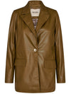 Mos Mosh Bine Leather Blazer Fir Green