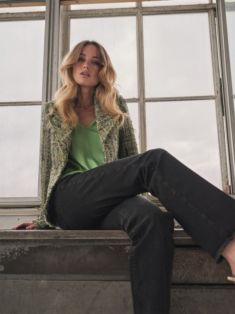 Mos Mosh Dorah Boucle Blazer Zephyr Green