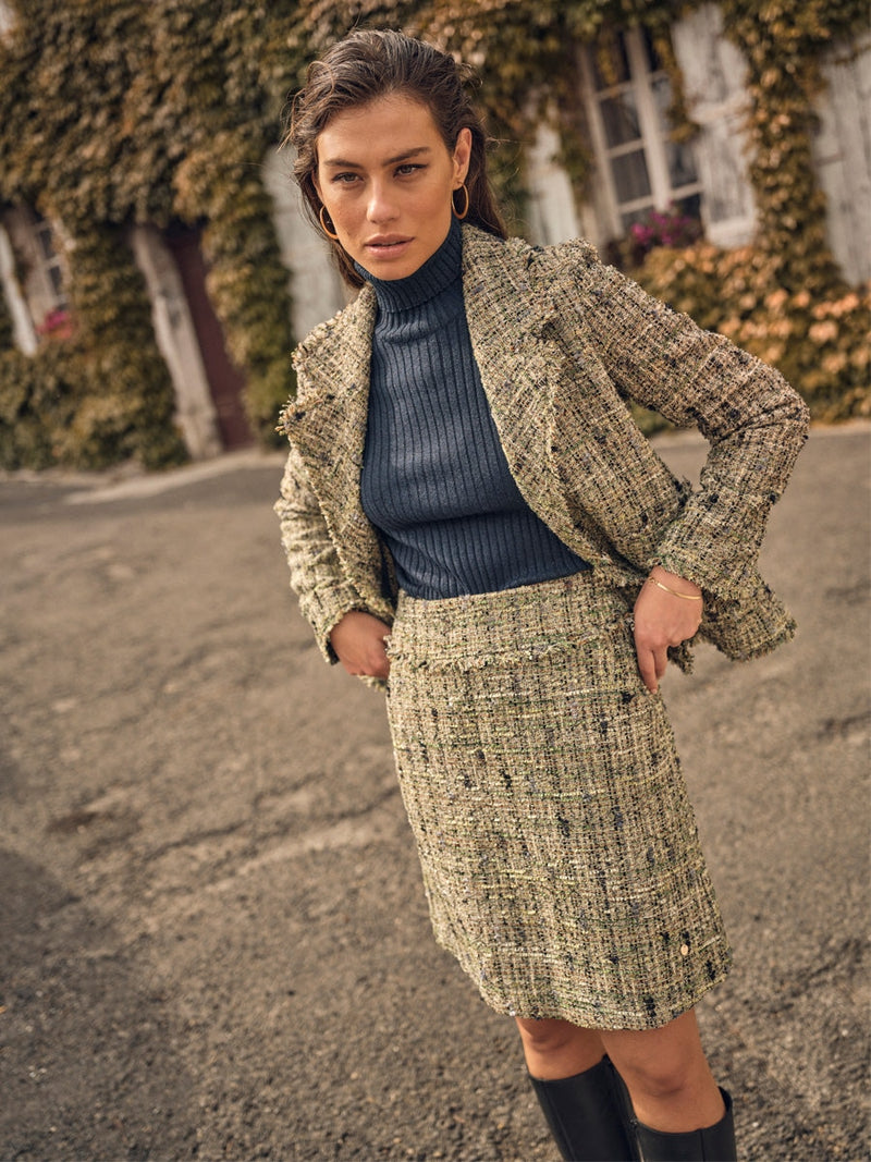 Mos Mosh Dorah Boucle Blazer Zephyr Green