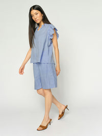 Mos Mosh Emmie Bermuda Pellavashortsit Vaaleansininen