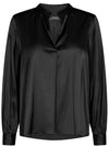 Mos Mosh Enfa Satin Blouse Black