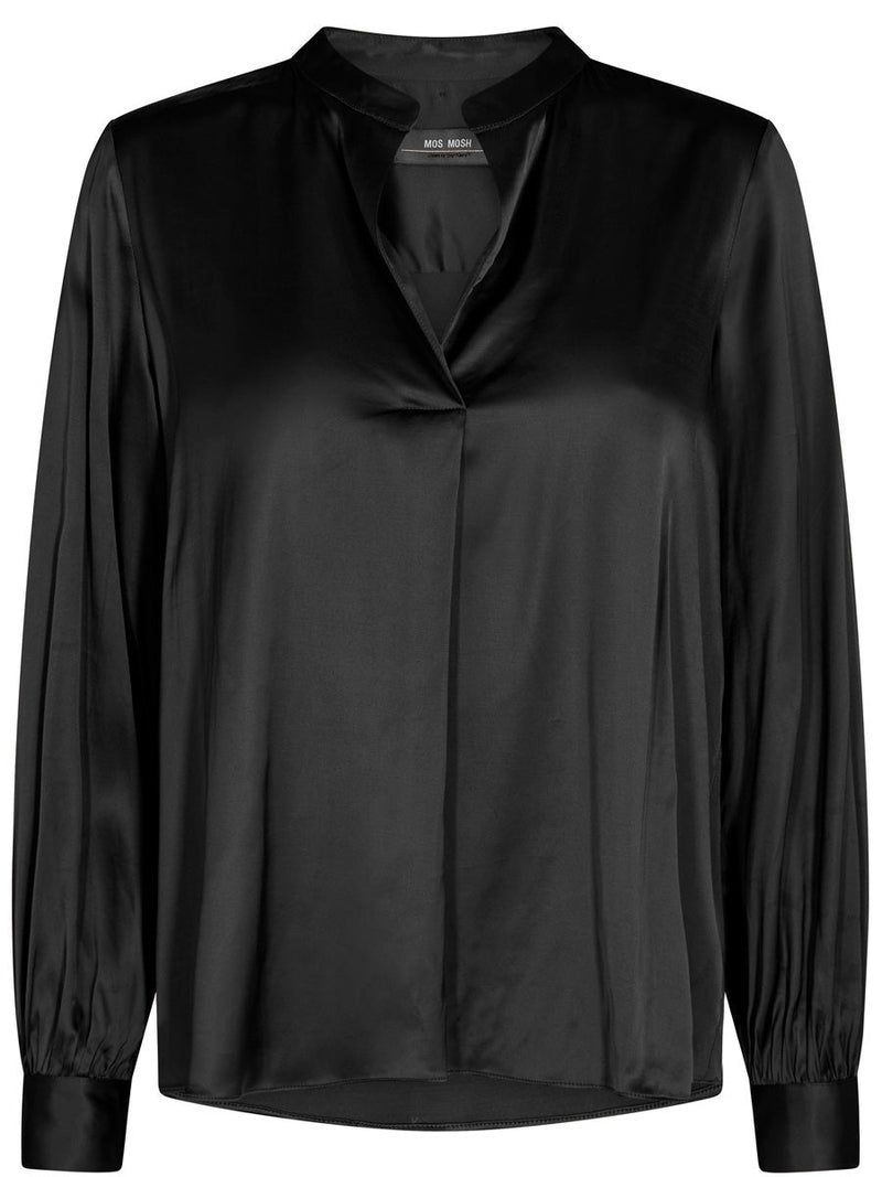 Mos Mosh Enfa Satin Blouse Black