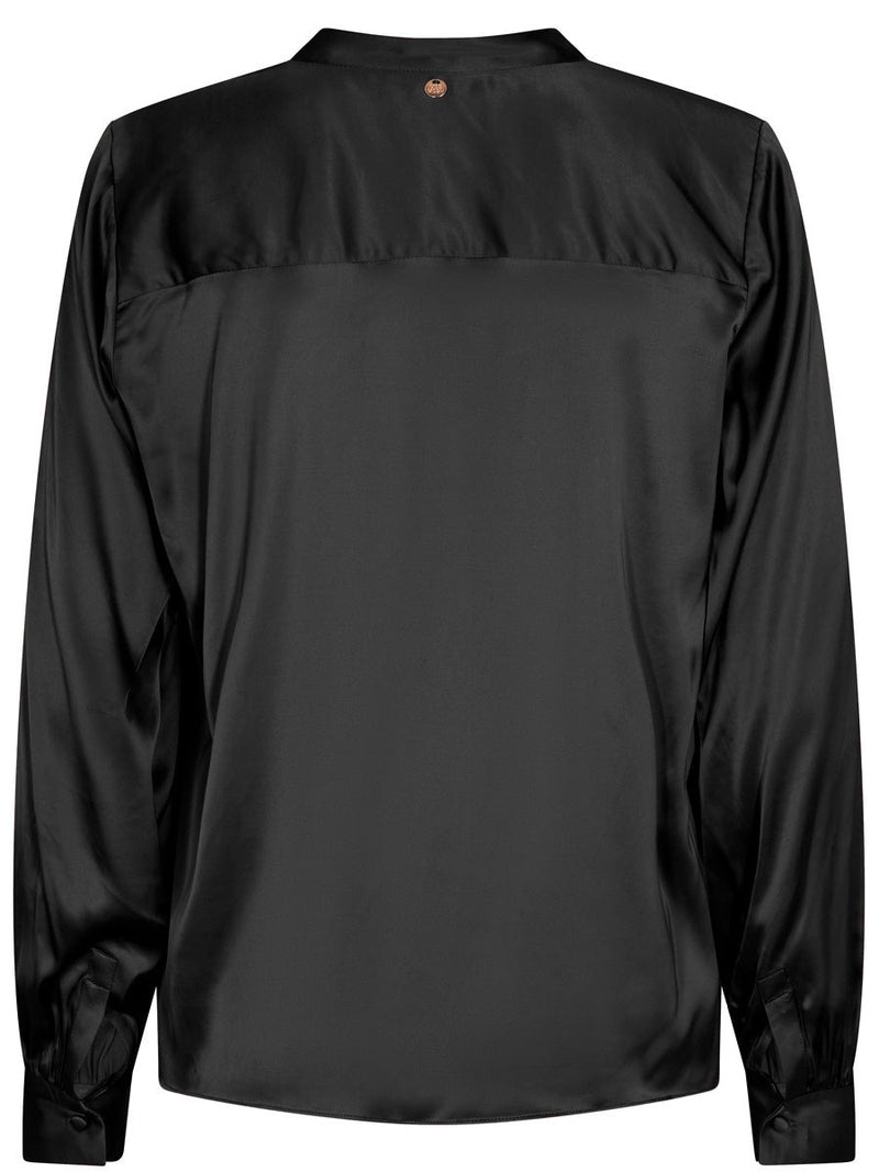 Mos Mosh Enfa Satin Blouse Black
