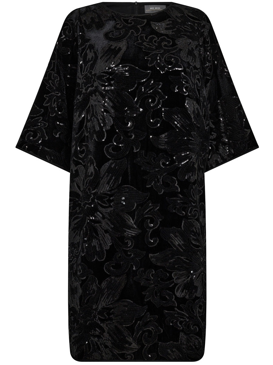 Mos Mosh Fanni Flower Dress Black