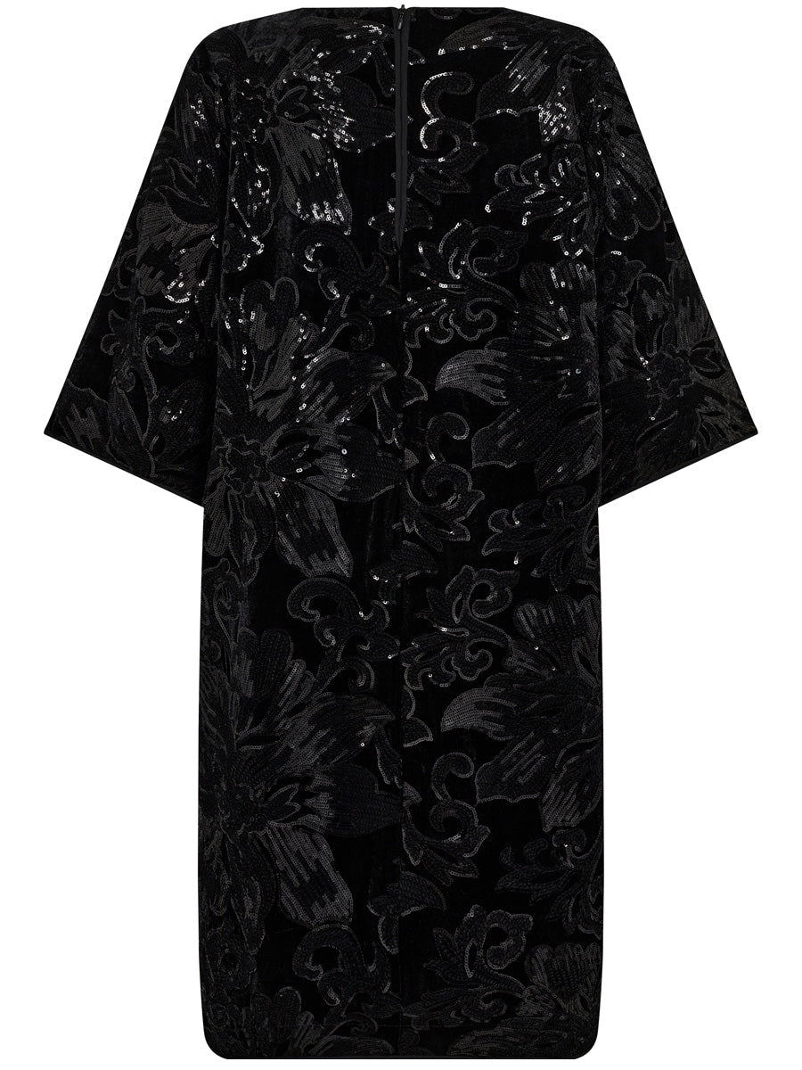 Mos Mosh Fanni Flower Dress Black