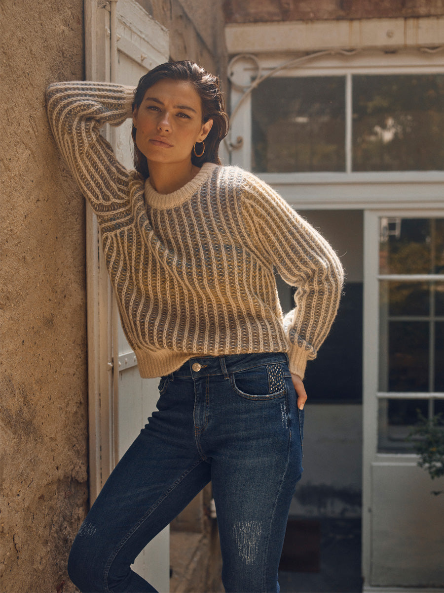 Mos Mosh Gisla Margo Knit Blue Horizon