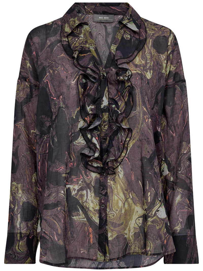 Mos Mosh Jelena Voile Marble Shirt Black