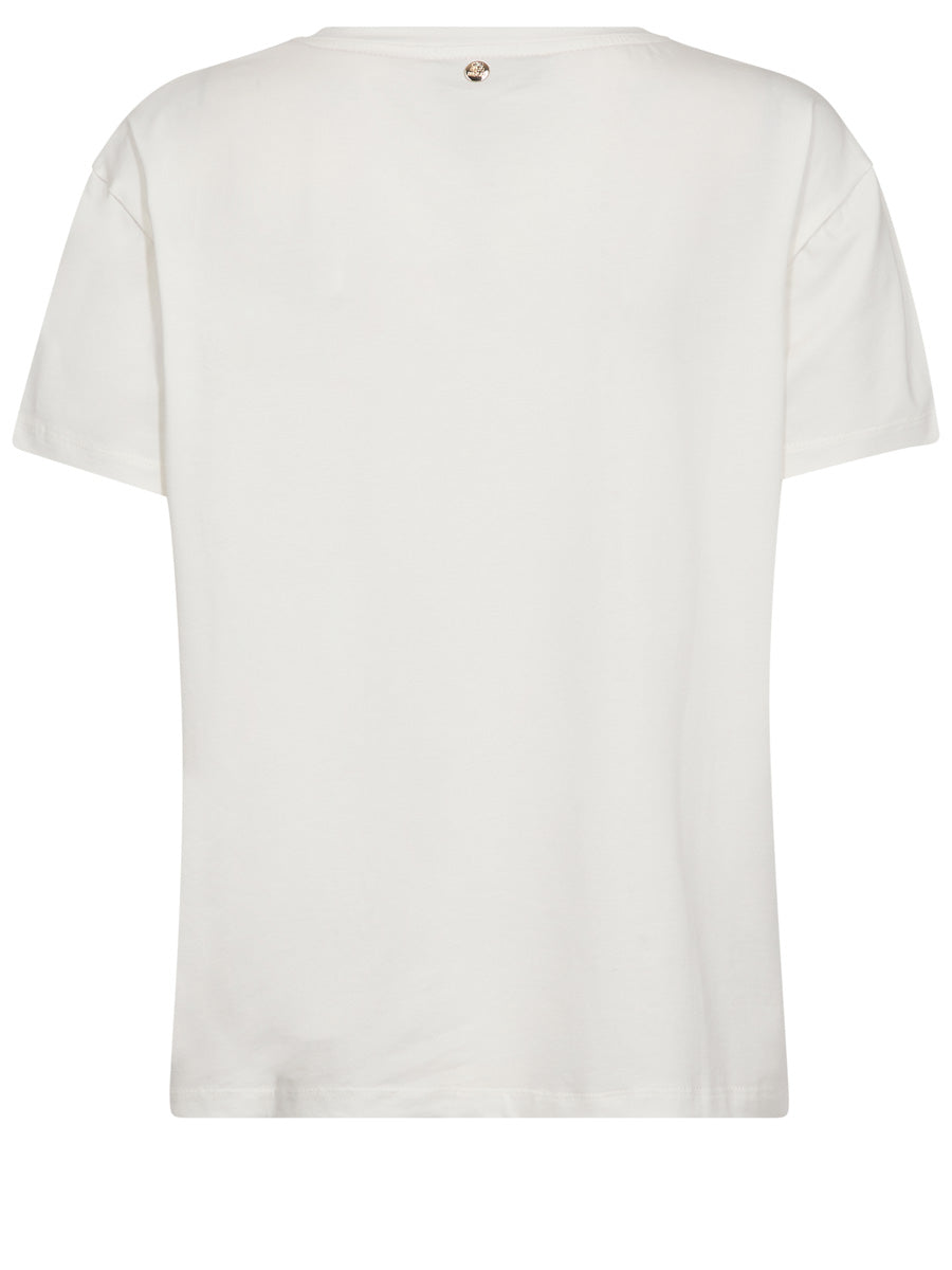 Mos Mosh Judd T-Paita Luonnonvalkoinen/Vaaleanpunainen